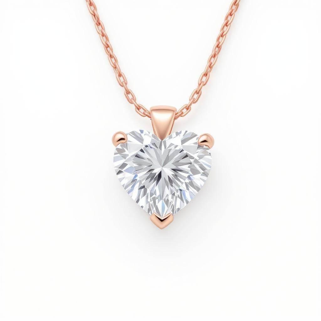 Kai Heart Shape Lab Grown Diamond Solitaire pendant in Gold - Jewelslane