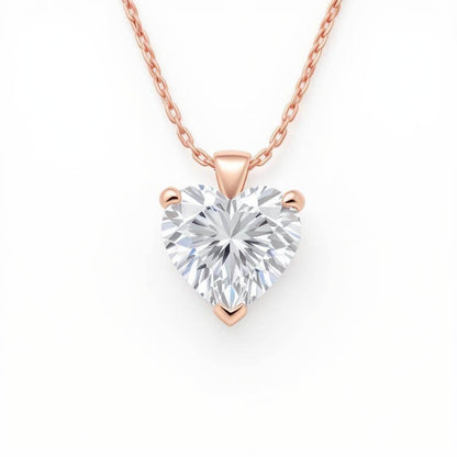 Kai Heart Shape Lab Grown Diamond Solitaire pendant in Gold - Jewelslane