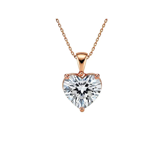 Kairi Heart Shape Lab Diamond Solitaire Pendant in Gold, Rose Gold and White Gold with 1.50 Carat G Color VS1 Clarity Heart Diamond – JewelsLane