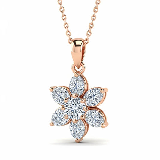 Kale Pear Shape Lab Diamonds Solitaire Pendant in Yellow Gold, Rose Gold, and White Gold – JewelsLane