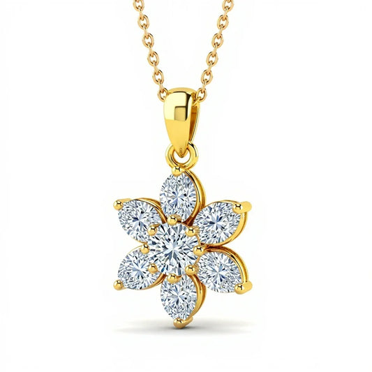 Kale Pear Shape Lab Diamonds Solitaire Pendant in Yellow Gold, Rose Gold, and White Gold – JewelsLane