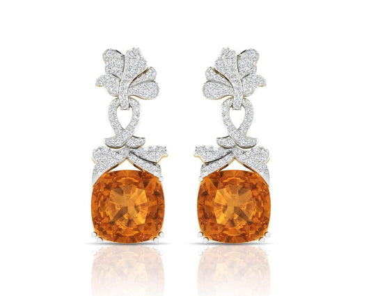 Kate Diamond & Citrine Earrings - Jewelslane