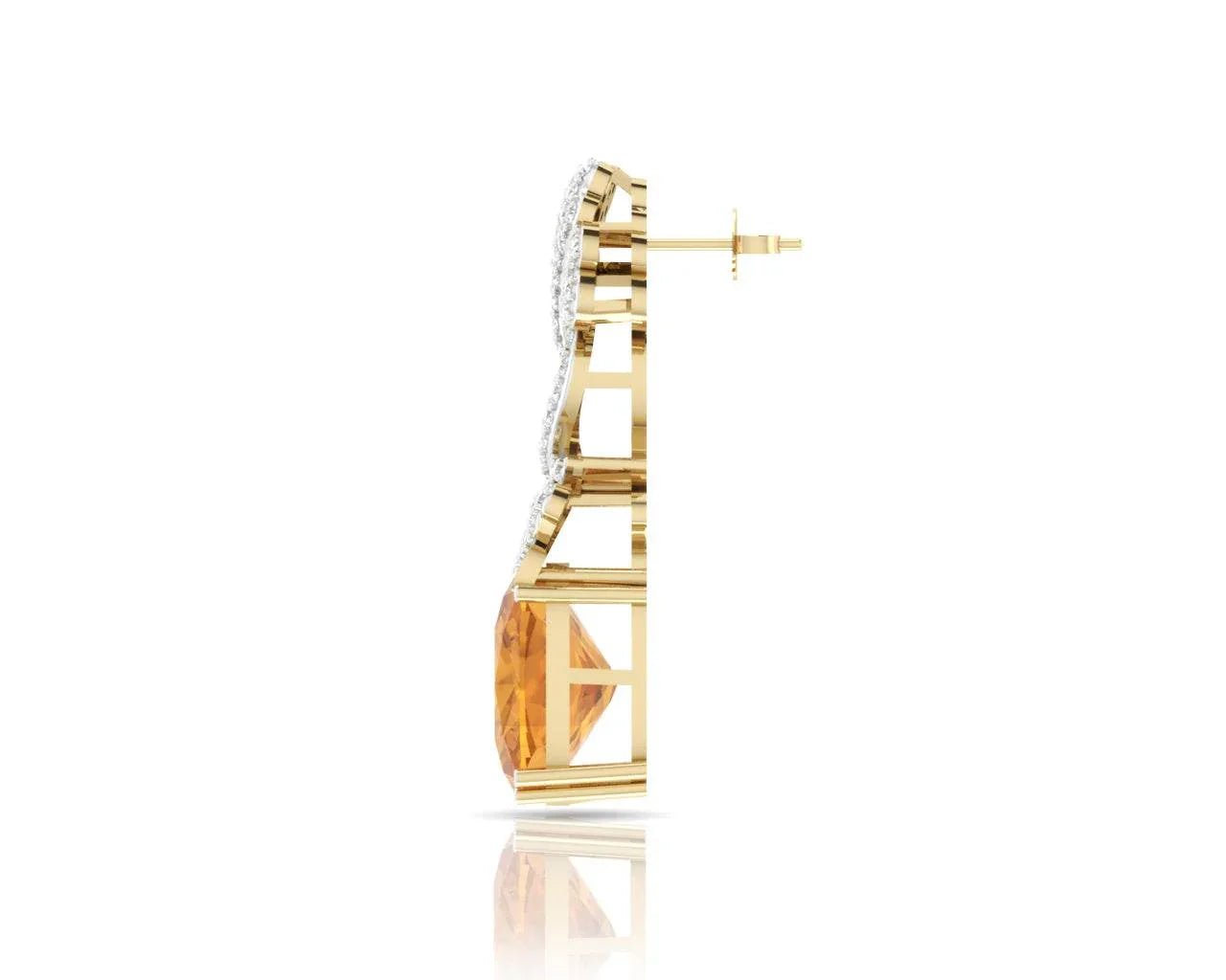 Kate Diamond & Citrine Earrings - Jewelslane