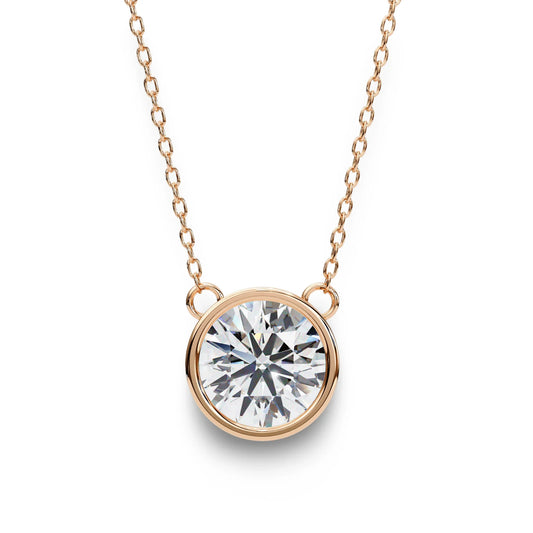 Kate Lab Grown Diamond Bezel set Pendant on chain Primary Image