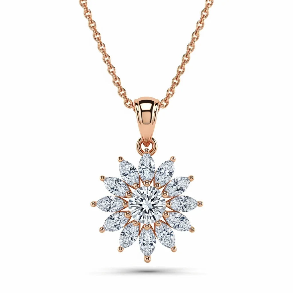 Kay Round Brilliant Cut Lab Diamond Pendant in Yellow Gold, Rose Gold, and White Gold – JewelsLane