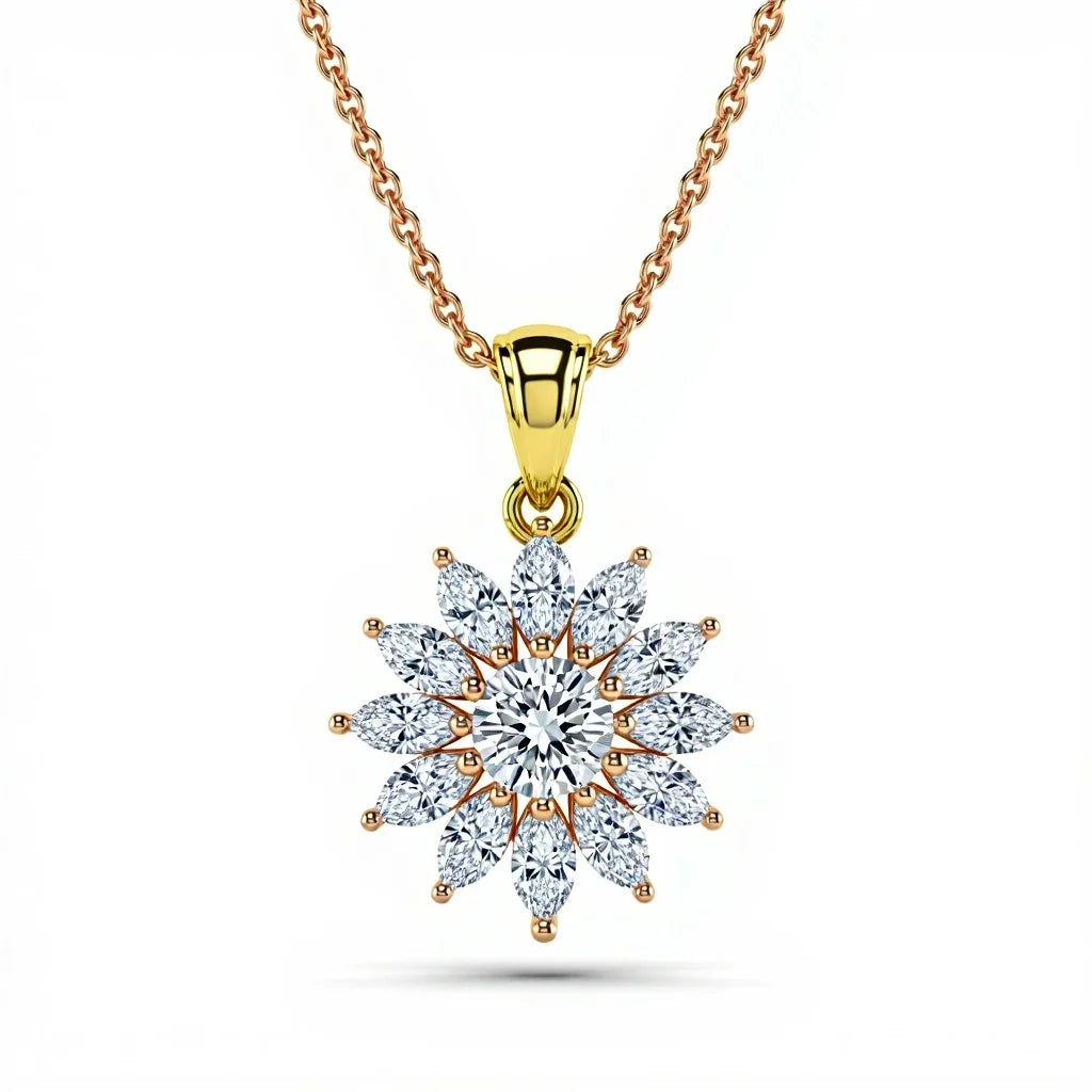 Kay Round Brilliant Cut Lab Diamond Pendant in Yellow Gold, Rose Gold, and White Gold – JewelsLane
