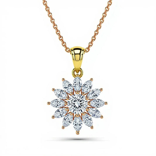Kay Round Brilliant Cut Lab Diamond Pendant in Yellow Gold, Rose Gold, and White Gold – JewelsLane