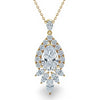 Kaycy Pear Shape Lab Diamond Solitaire Pendant in Yellow Gold, Rose Gold, and White Gold – JewelsLane