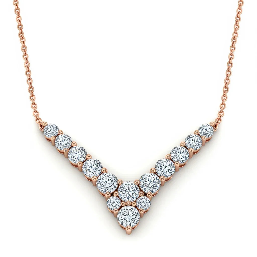 Keil Lab Diamond Solitaire Necklace in Yellow Gold, Rose Gold, and White Gold – JewelsLane