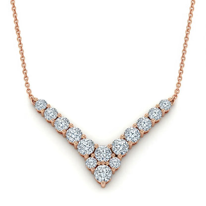 Keil Lab Diamond Solitaire Necklace in Yellow Gold, Rose Gold, and White Gold – JewelsLane