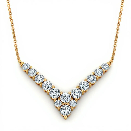 Keil Lab Diamond Solitaire Necklace in Yellow Gold, Rose Gold, and White Gold – JewelsLane