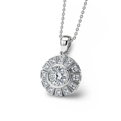 Kelly Bezel Set Round Brilliant Lab Diamond Solitaire Pendant in Yellow Gold, Rose Gold, and White Gold – JewelsLane