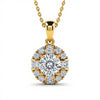 Keni Round Brilliant Cut Lab Diamond Solitaire Pendant in Yellow Gold, Rose Gold, and White Gold – JewelsLane