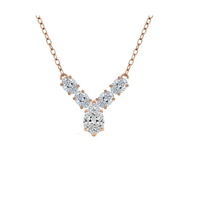 Kenna Pear Shape Lab Diamond Solitaire Pendant Necklace in Yellow Gold, Rose Gold, and White Gold – JewelsLane