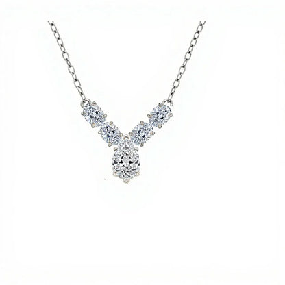 Kenna Pear Shape Lab Diamond Solitaire Pendant Necklace in Yellow Gold, Rose Gold, and White Gold – JewelsLane