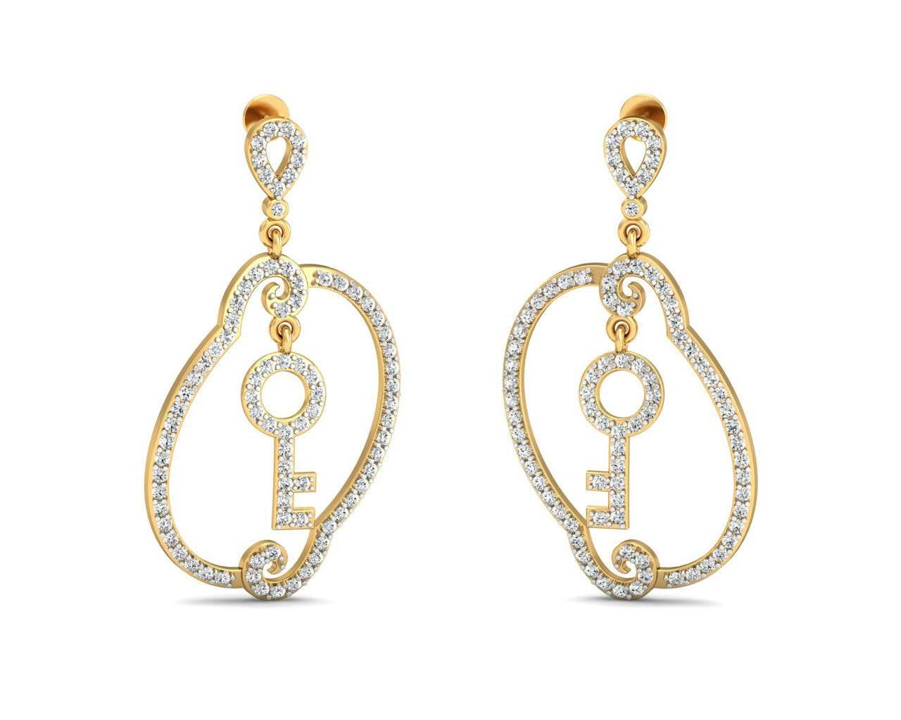 Key To My Heart Long Earrings Primary Image