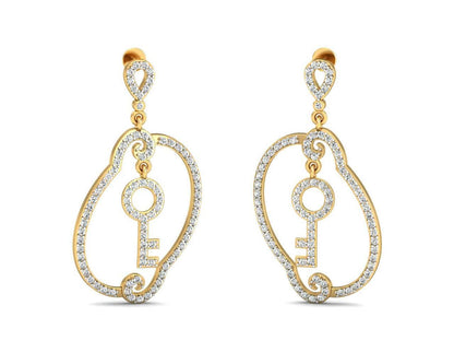 Key To My Heart Long Earrings Primary Image