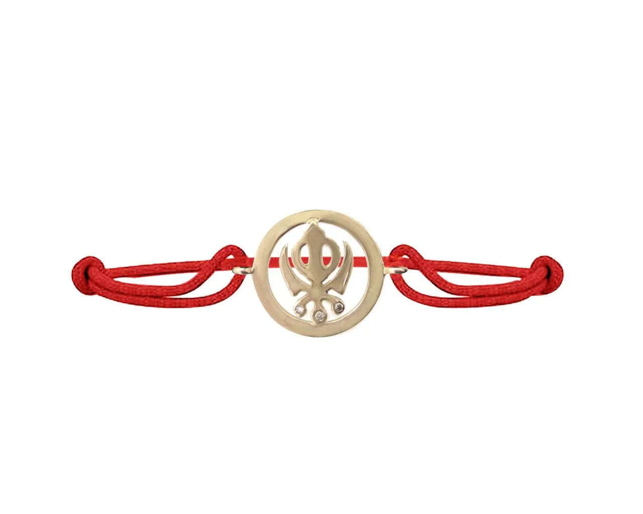 Khanda Bracelet in Gold 14k with Diamonds - Jewelslane