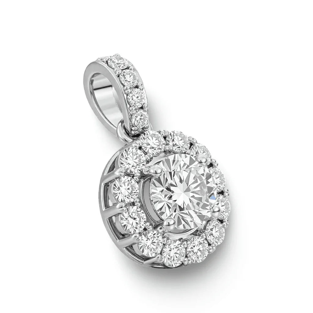 Kiara Round Brilliant Lab Grown Diamond Pendant In Gold - Jewelslane