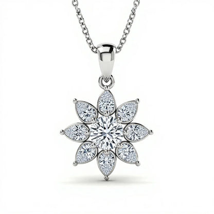 Kin Round Brilliant Cut Lab Diamond Solitaire Pendant - Jewelslane