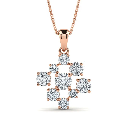 Kina Solitaire diamonds Pendant - Jewelslane
