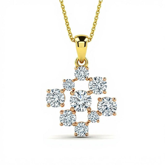 Kina Solitaire diamonds Pendant - Jewelslane