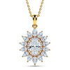 Kinzy Oval Shape Diamond Solitaire Pendant in Yellow Gold, Rose Gold, and White Gold – JewelsLane