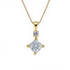 Kira Princess Cut Lab Diamond Pendant - Jewelslane