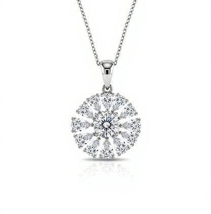 Kiyo Round Brilliant Cut Lab Diamond Solitaire Pendant in Yellow Gold, Rose Gold, and White Gold – JewelsLane