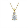 Kora Oval Shape Lab Diamond solitaire Pendant - Jewelslane