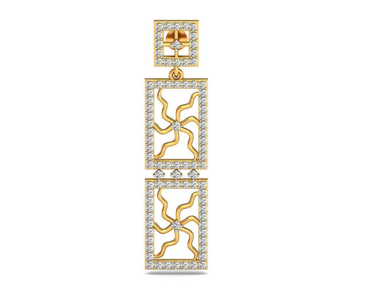 Kriti Long Diamond Earrings - Jewelslane