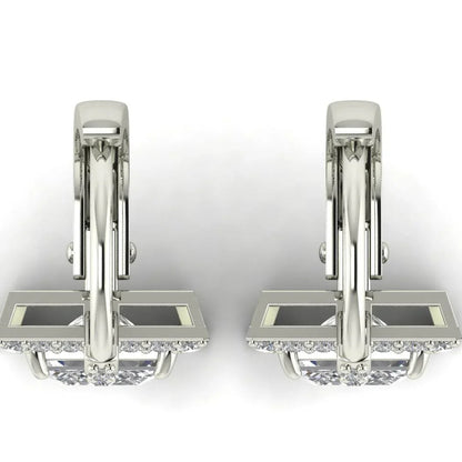 Laira Lab Grown Princess Cut solitaire diamond earrings in gold - Jewelslane