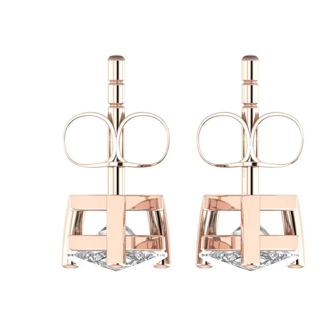 Lana Pear Shape Lab Grown Diamond Solitaire Earrings in Gold - Jewelslane