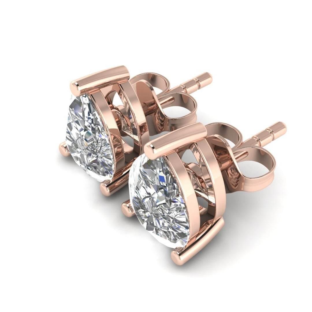 Lana Pear Shape Lab Grown Diamond Solitaire Earrings in Gold - Jewelslane