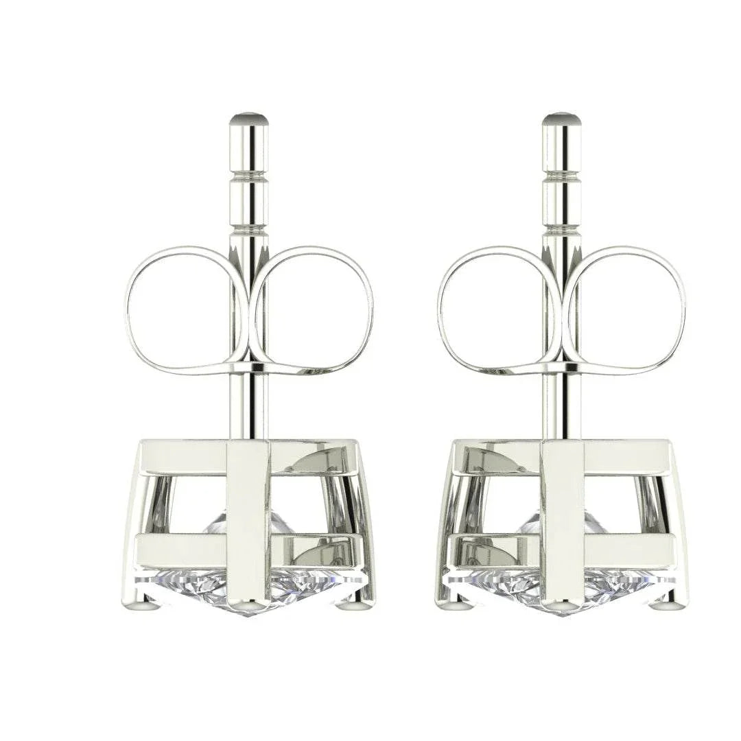 Lana Pear Shape Lab Grown Diamond Solitaire Earrings in Gold - Jewelslane