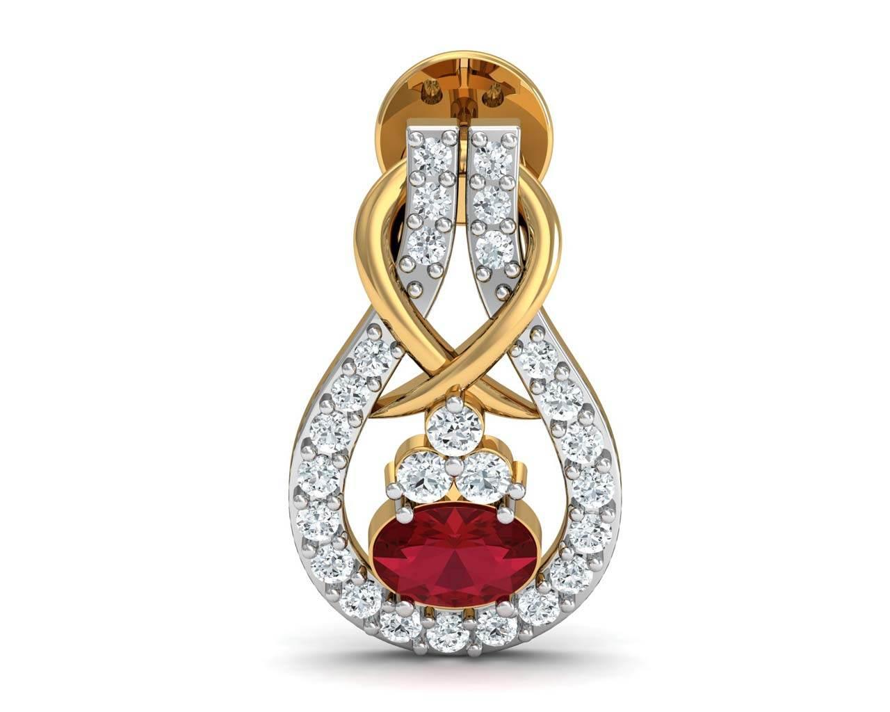 Lara Ruby Diamond Earrings - Jewelslane