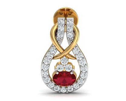 Lara Ruby Diamond Earrings - Jewelslane
