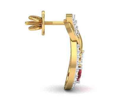 Lara Ruby Diamond Earrings - Jewelslane