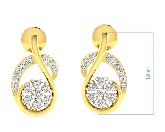 Leba Diamond Pendant & Earrings Set in Gold Additional Image 1