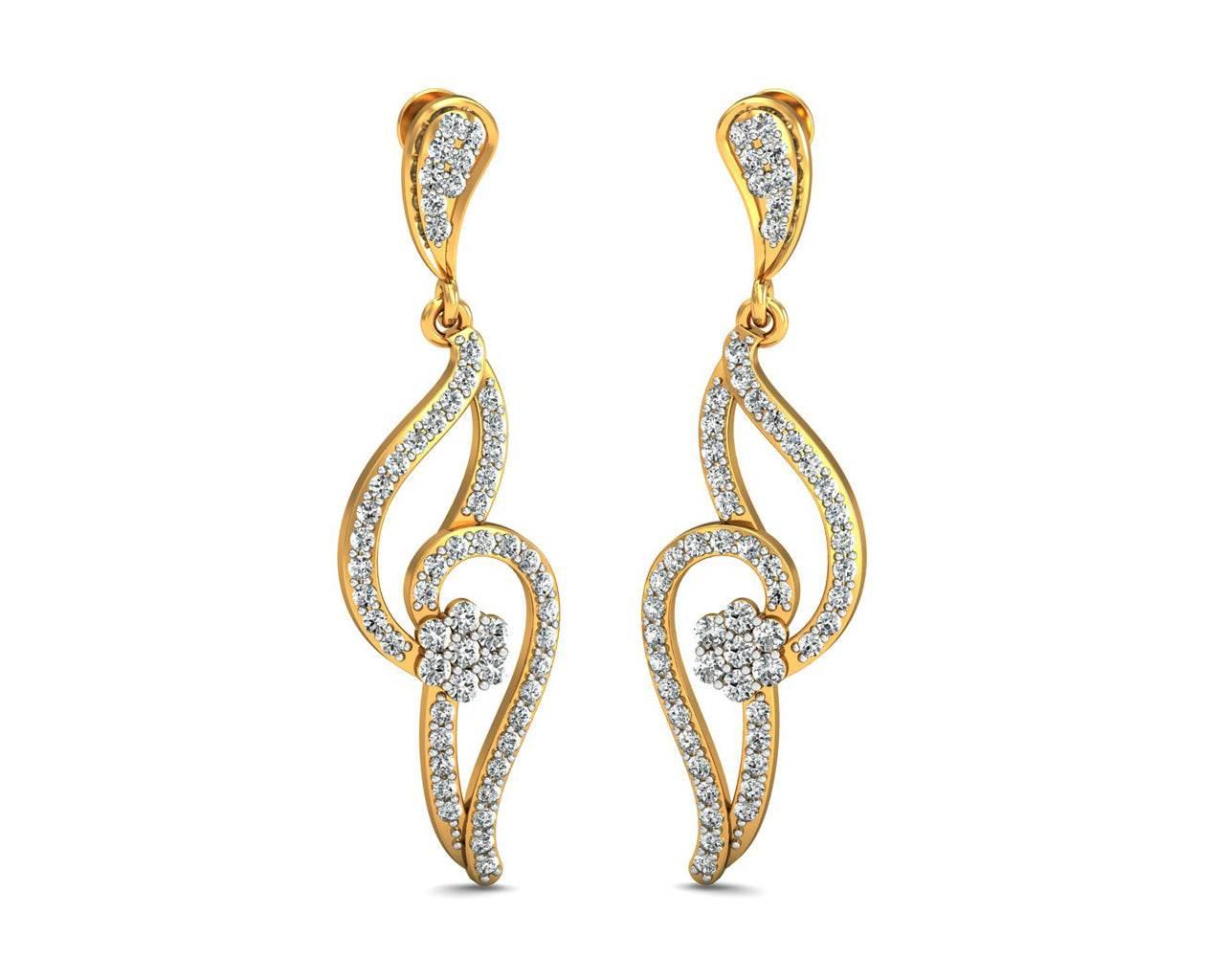 Leher Diamond Danglers - Jewelslane