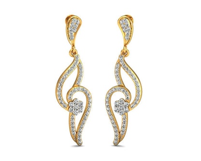 Leher Diamond Danglers - Jewelslane