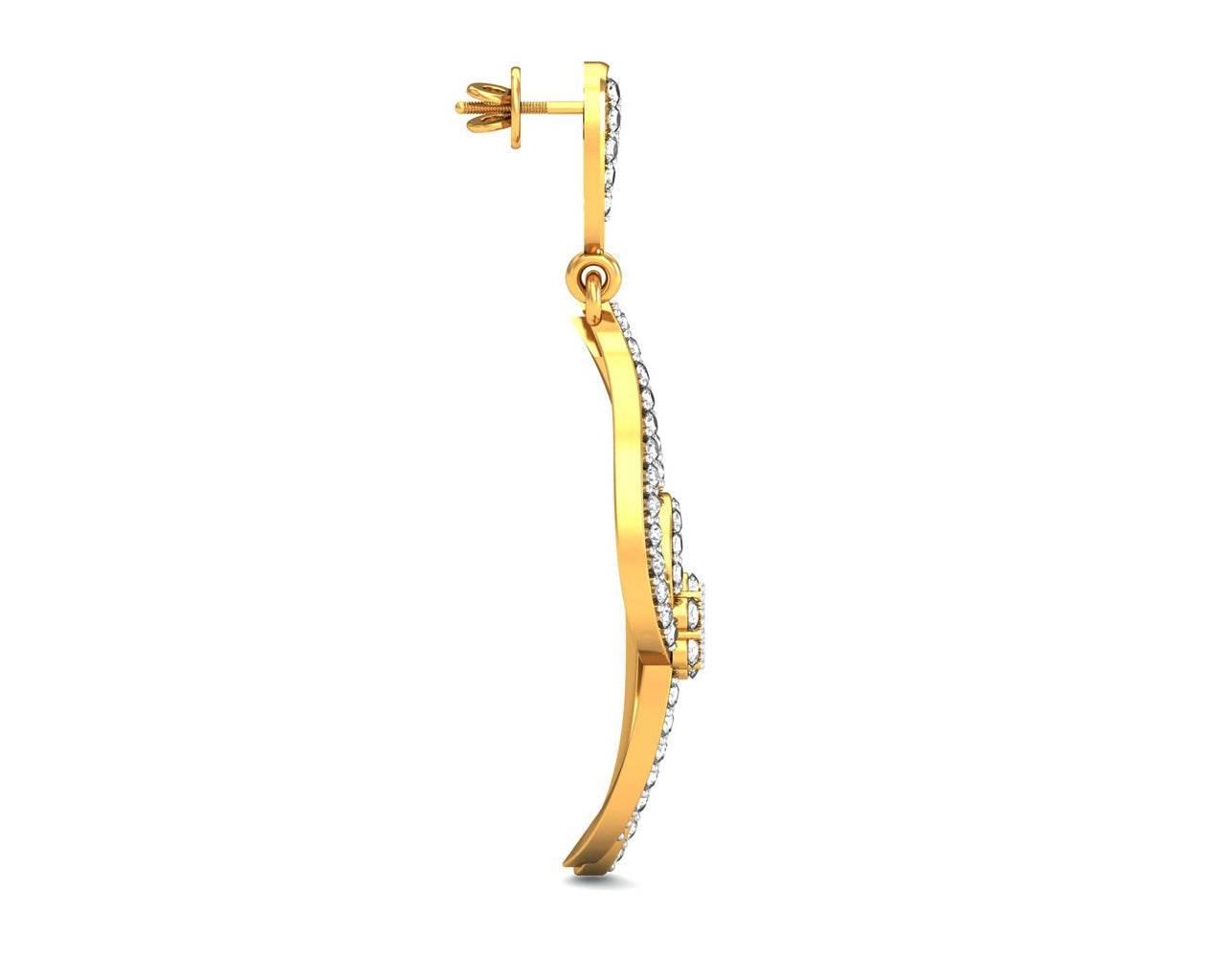 Leher Diamond Danglers - Jewelslane