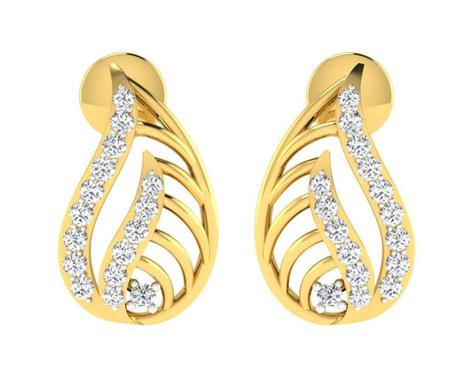 Leza Diamond Earrings in Gold - Jewelslane