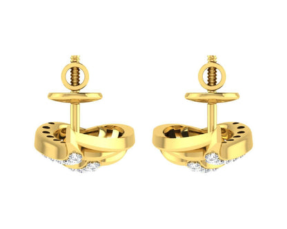 Leza Diamond Earrings in Gold - Jewelslane