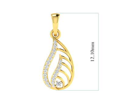 Leza Diamond Pendant in Gold - Jewelslane