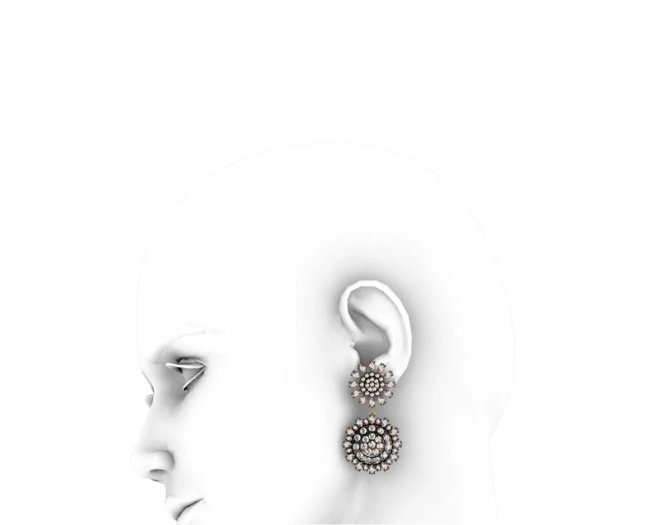 Lisa Victorian Diamond Chandelier Earrings - Jewelslane