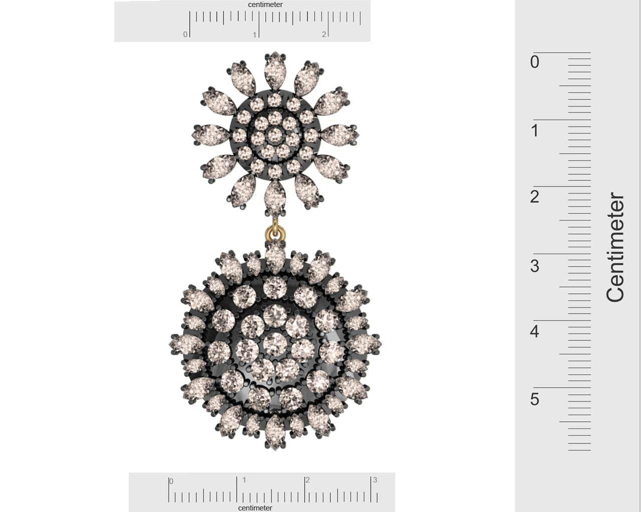 Lisa Victorian Diamond Chandelier Earrings - Jewelslane