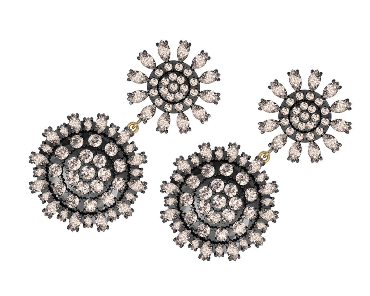 Lisa Victorian Diamond Chandelier Earrings - Jewelslane