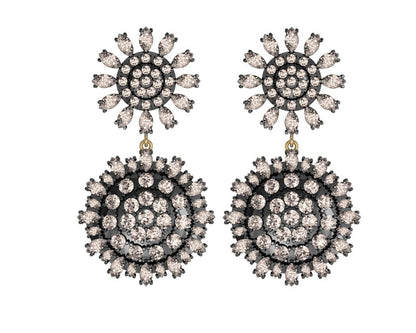Lisa Victorian Diamond Chandelier Earrings - Jewelslane