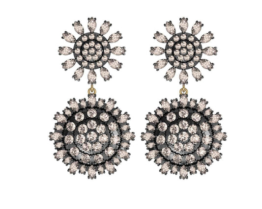 Lisa Victorian Diamond Chandelier Earrings - Jewelslane